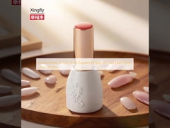 Индивидуальные стеклянные флаконы для гель-лака объемом 16 мл квадратной формы с УФ-защитой и логотипом