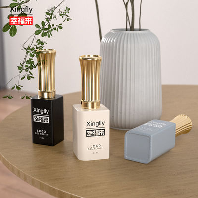 Хорошая цена 13 мл гелевой полировки квадратная бутылка УФ косметическая упаковка ногтевой полировки стеклянная бутылка онлайн