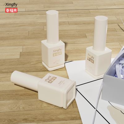 Хорошая цена 15 мл квадратный индивидуальный гель-лак для ногтей с клеевыми наконечниками под собственной торговой маркой OEM, индивидуальная стеклянная бутылка онлайн